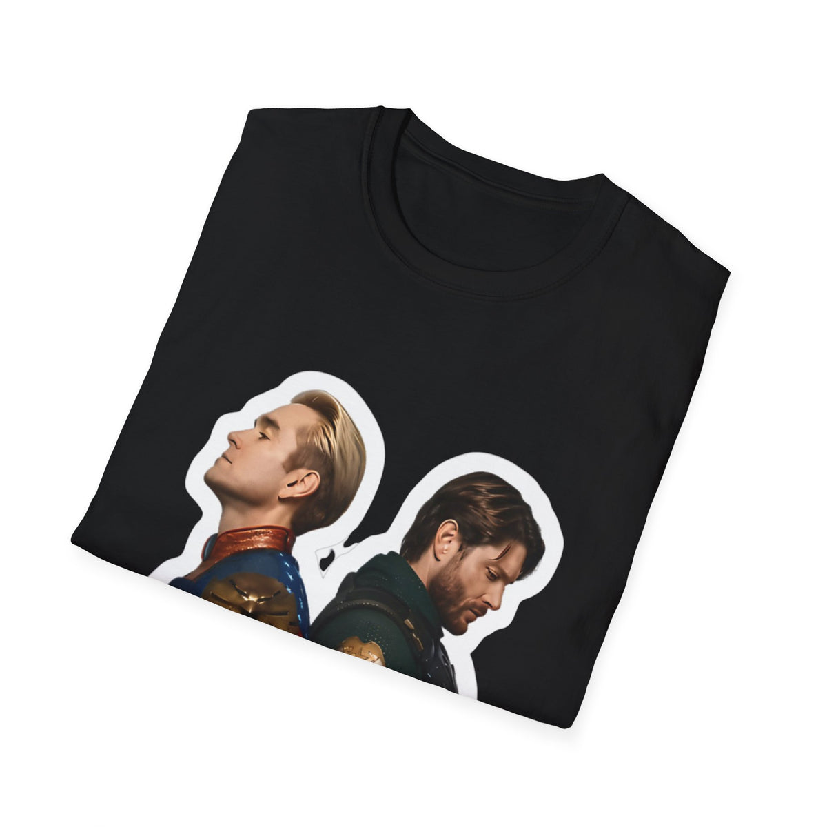 Bros Back-to-Back Graphic T-Shirt – Hero Duo Illustration