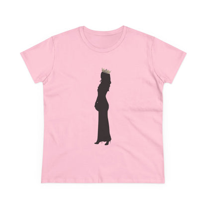 Pregnant Queen Silhouette Tee — Maternity Crown Graphic Shirt