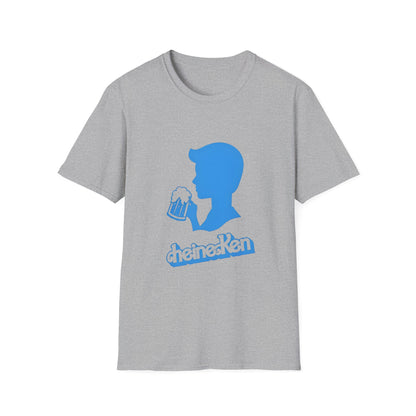 Beertie Pink Silhouette Tee — Retro Female Beer Lover T-Shirt