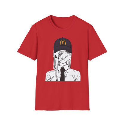 Anime Girl McHat T-Shirt — Edgy Fast Food Aesthetic Tee