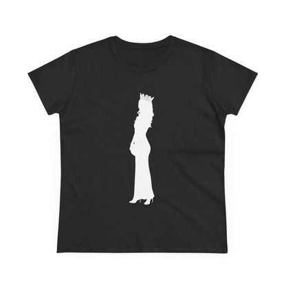 Pregnant Queen Silhouette Tee — Maternity Crown Graphic Shirt