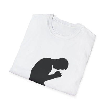 Prayer Silhouette T-Shirt — Kneeling Person Spiritual Faith Tee