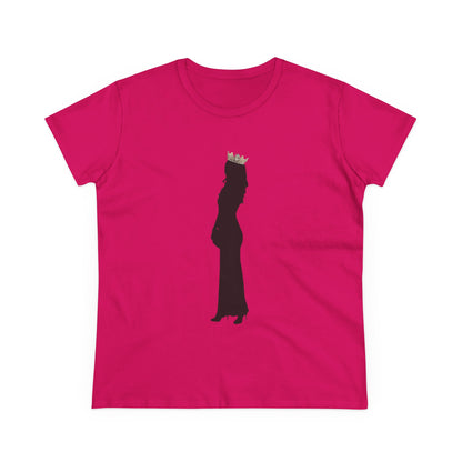 Pregnant Queen Silhouette Tee — Maternity Crown Graphic Shirt