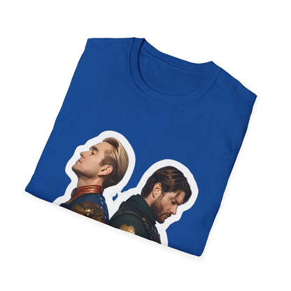 Bros Back-to-Back Graphic T-Shirt – Hero Duo Illustration