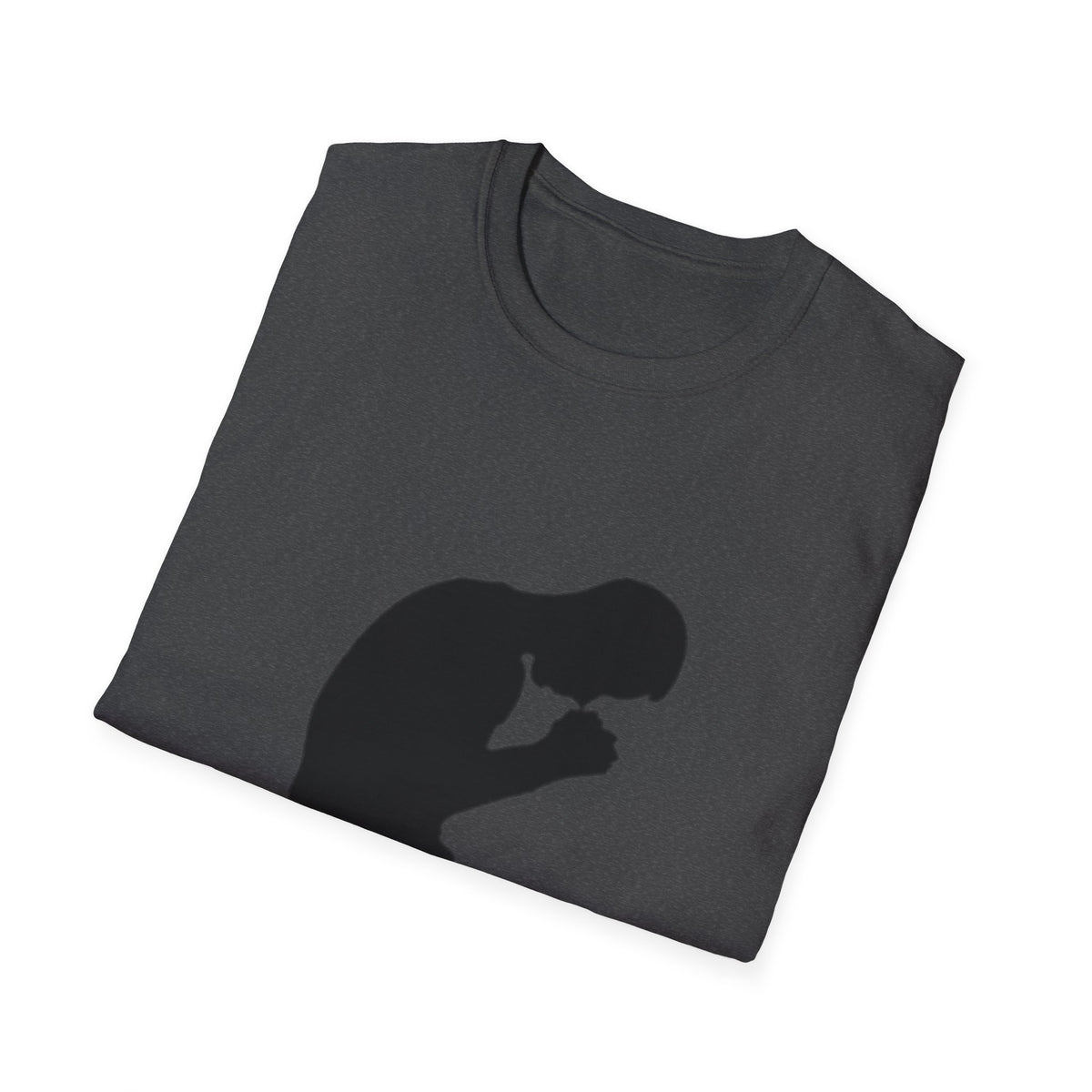Prayer Silhouette T-Shirt — Kneeling Person Spiritual Faith Tee