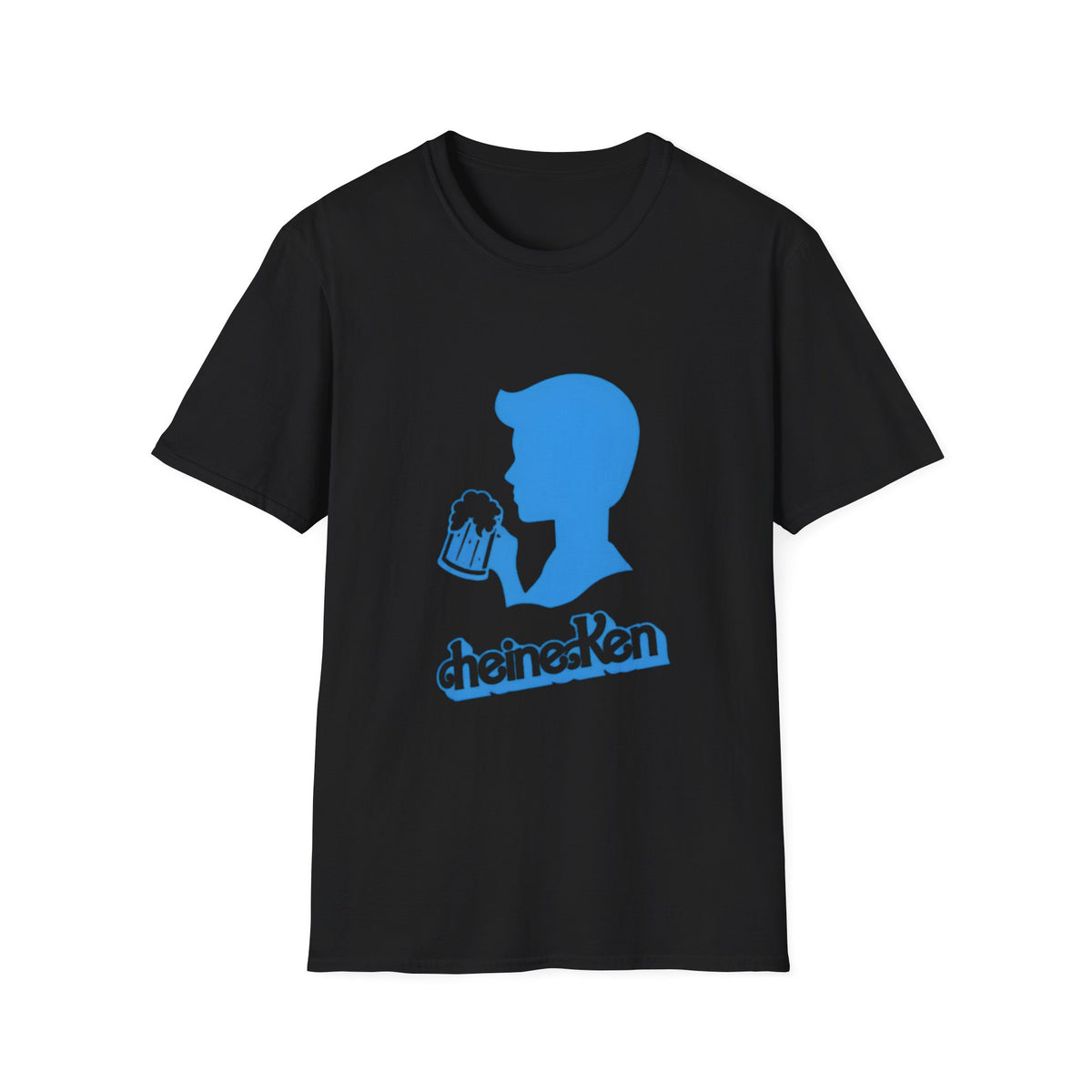 Beertie Pink Silhouette Tee — Retro Female Beer Lover T-Shirt