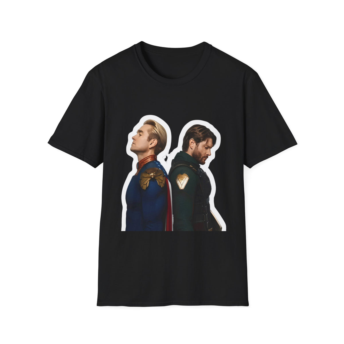 Bros Back-to-Back Graphic T-Shirt – Hero Duo Illustration