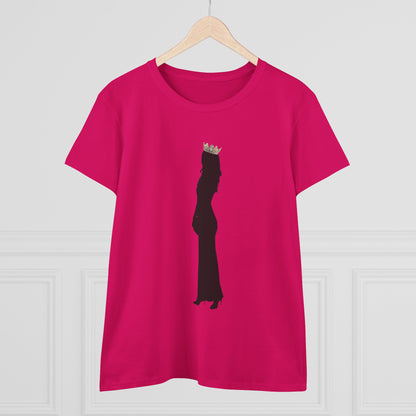 Pregnant Queen Silhouette Tee — Maternity Crown Graphic Shirt