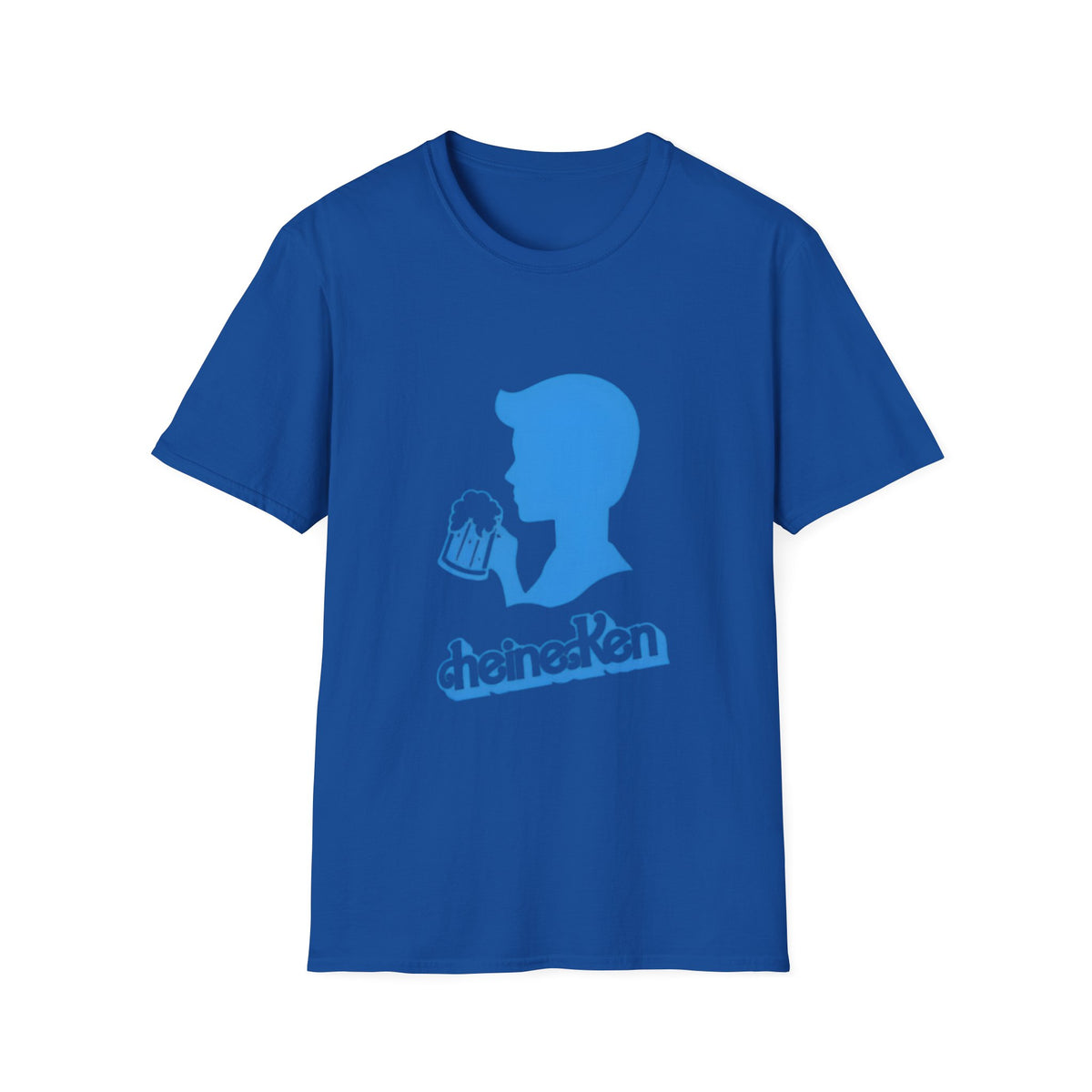 Beertie Pink Silhouette Tee — Retro Female Beer Lover T-Shirt