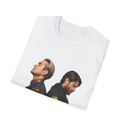 Bros Back-to-Back Graphic T-Shirt – Hero Duo Illustration