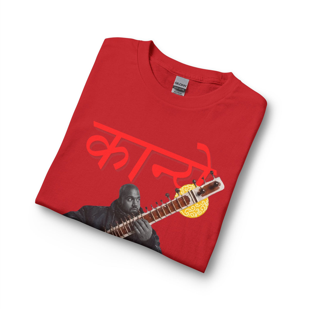 Sitar Musician Long Sleeve Shirt — 'कन' Graphic Indian Instrument Tee