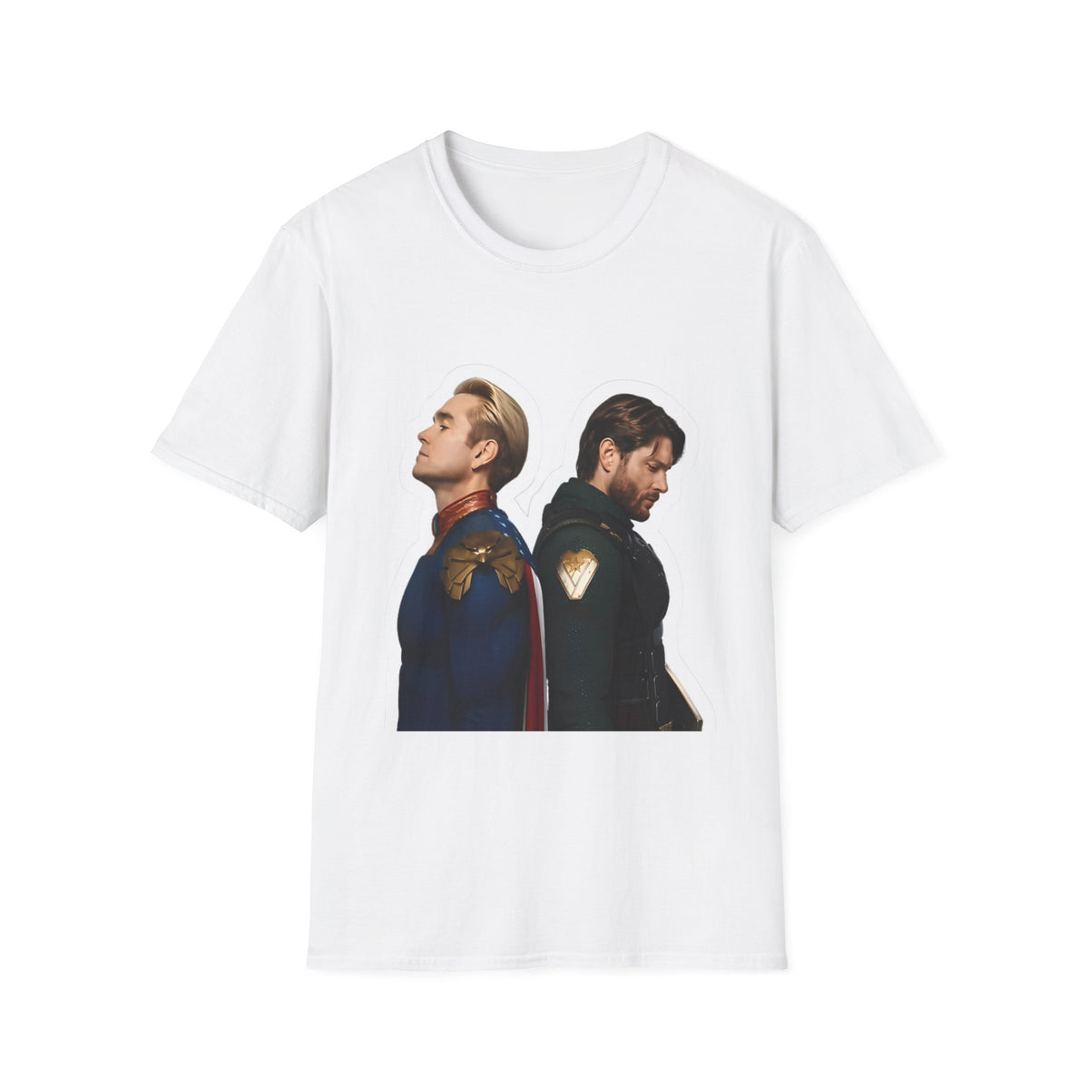 Bros Back-to-Back Graphic T-Shirt – Hero Duo Illustration