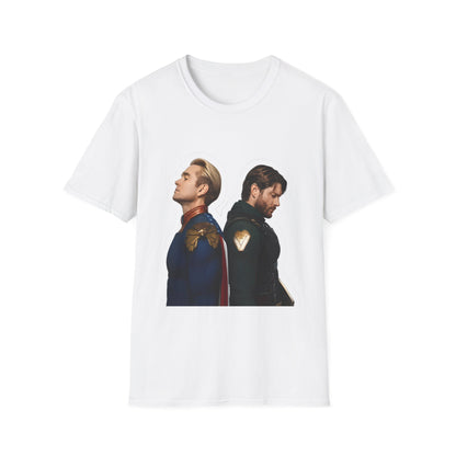 Bros Back-to-Back Graphic T-Shirt – Hero Duo Illustration