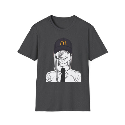 Anime Girl McHat T-Shirt — Edgy Fast Food Aesthetic Tee