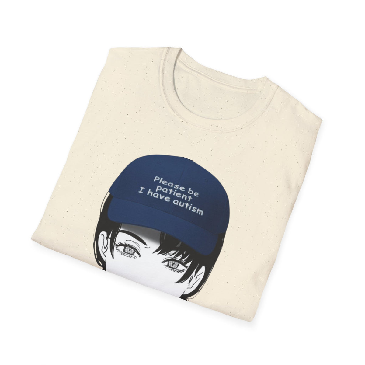 Anime Girl Graphic T‑Shirt – 'Please Be Patient I Have Autism' Cap Design