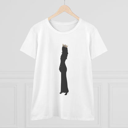 Pregnant Queen Silhouette Tee — Maternity Crown Graphic Shirt