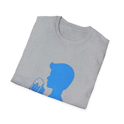Beertie Pink Silhouette Tee — Retro Female Beer Lover T-Shirt