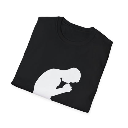 Prayer Silhouette T-Shirt — Kneeling Person Spiritual Faith Tee