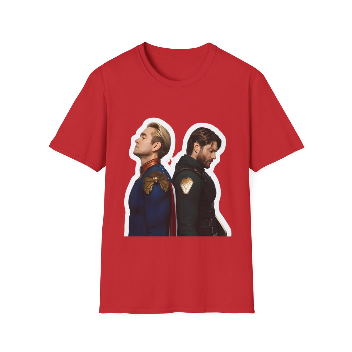 Bros Back-to-Back Graphic T-Shirt – Hero Duo Illustration