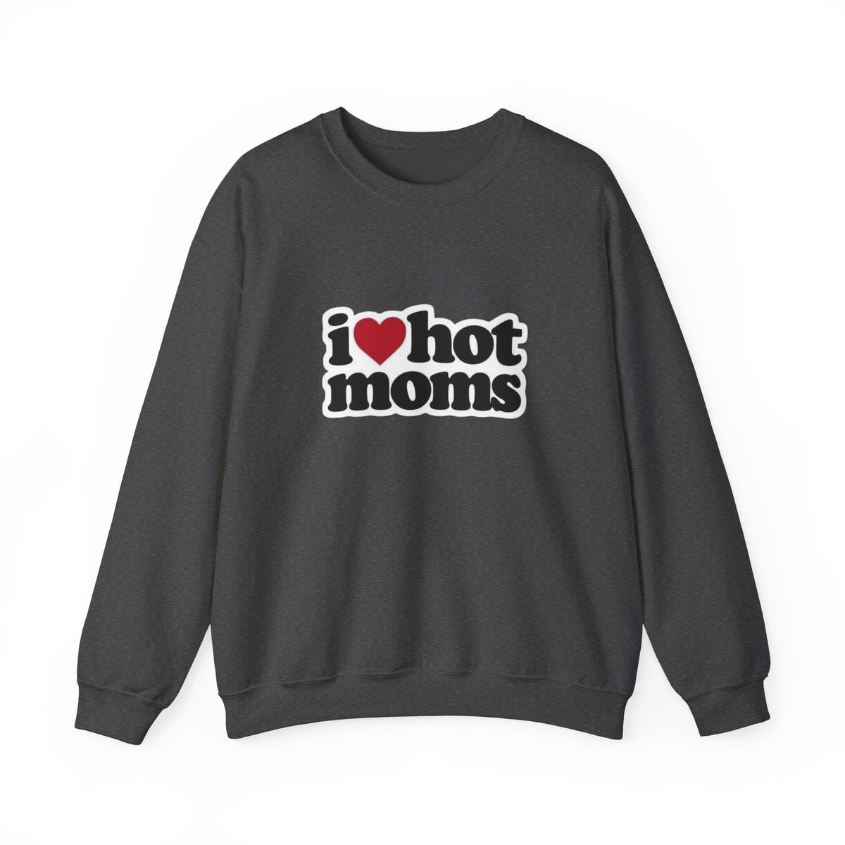I  Hot Moms Sweatshirt — Retro Love Graphic Crewneck