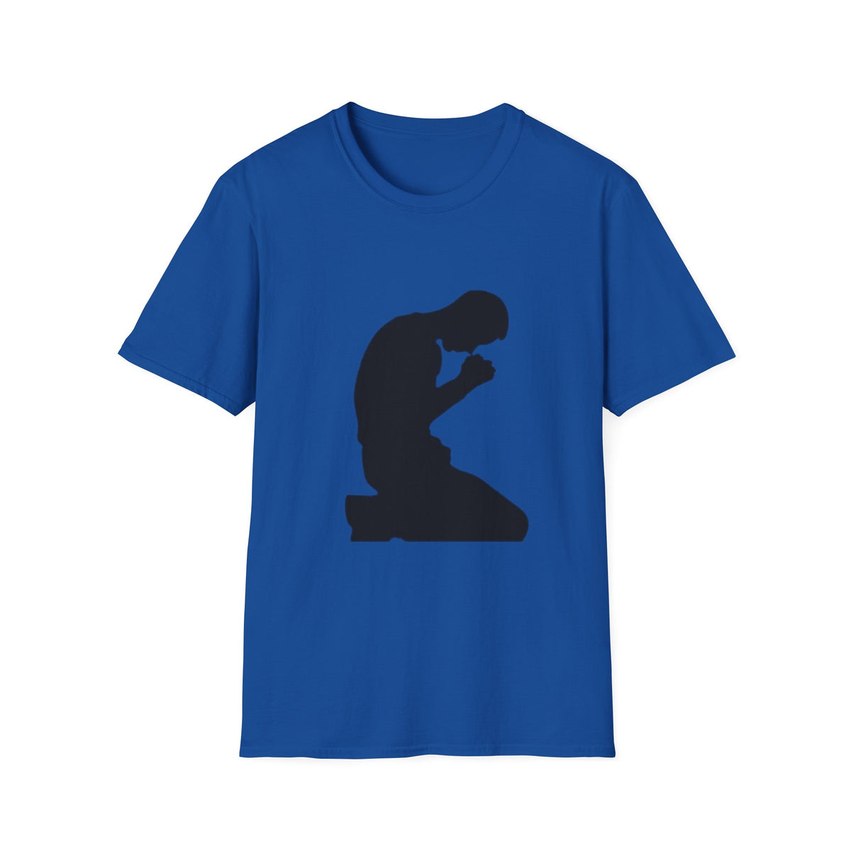 Prayer Silhouette T-Shirt — Kneeling Person Spiritual Faith Tee