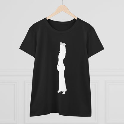 Pregnant Queen Silhouette Tee — Maternity Crown Graphic Shirt