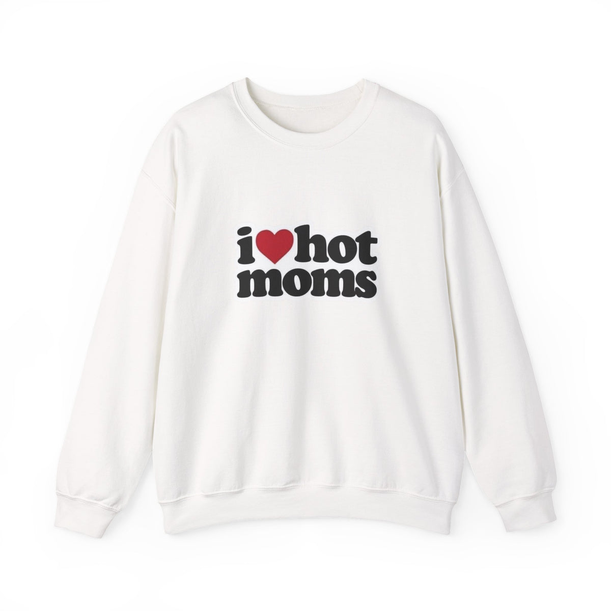 I  Hot Moms Sweatshirt — Retro Love Graphic Crewneck