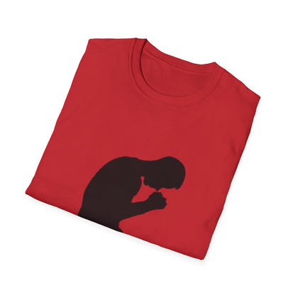 Prayer Silhouette T-Shirt — Kneeling Person Spiritual Faith Tee