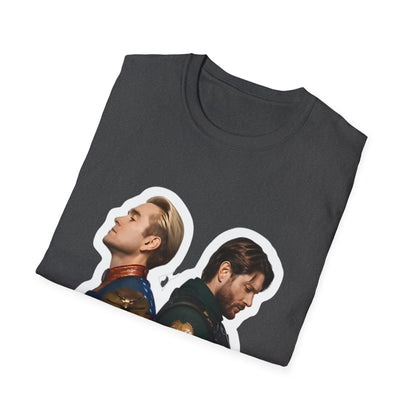 Bros Back-to-Back Graphic T-Shirt – Hero Duo Illustration