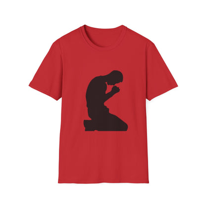 Prayer Silhouette T-Shirt — Kneeling Person Spiritual Faith Tee