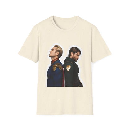 Bros Back-to-Back Graphic T-Shirt – Hero Duo Illustration