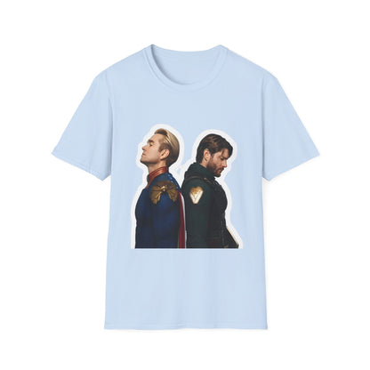 Bros Back-to-Back Graphic T-Shirt – Hero Duo Illustration