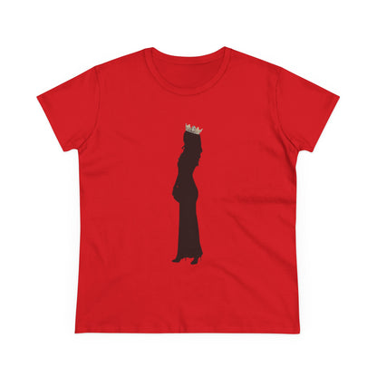 Pregnant Queen Silhouette Tee — Maternity Crown Graphic Shirt